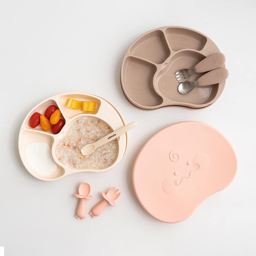 Ubmom 矽膠吸附有蓋餐盤