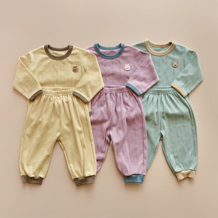 25F/W SUPIMA比馬棉羅紋系列-撞色居家上下套裝