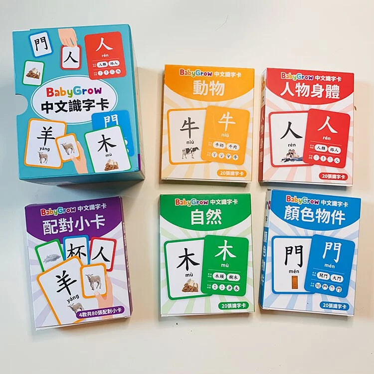 Curios 中文識字卡 (1套5盒學80個字)