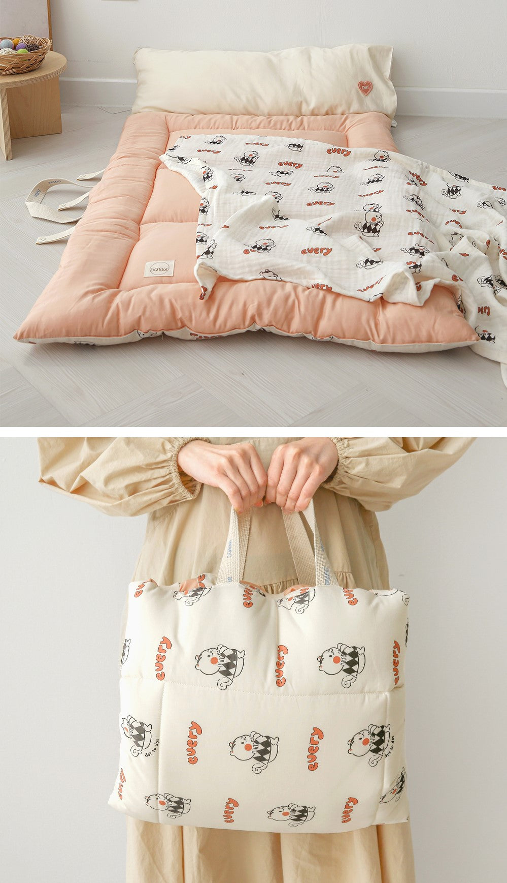 D 四季雙面便攜午睡墊(附贈枕芯)