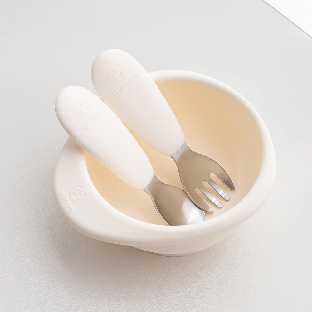 Ubmom 鉑金矽膠不銹鋼匙叉套裝