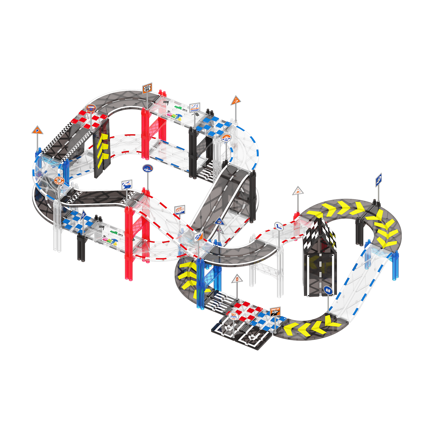 MNTL 磁力片-101片裝磁性小車軌道套装 (印刷版)