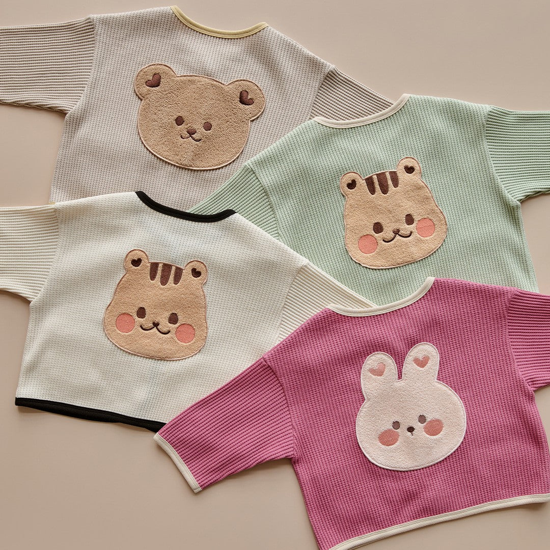 25F/W DTD萌萌大圓臉華夫格開襟衫