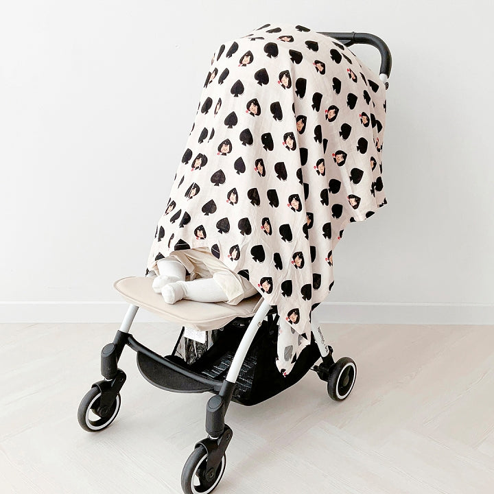 DTD 竹纖維黑桃松鼠蓋毯