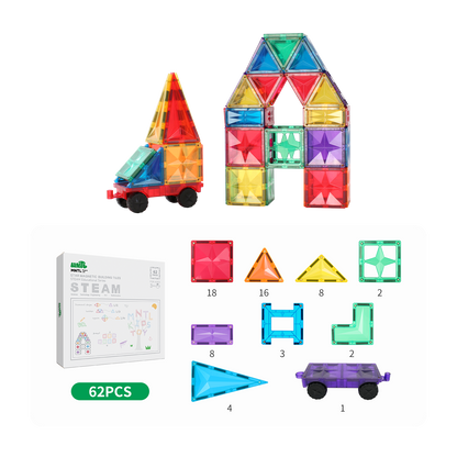 MNTL 磁力片-62片裝基礎教具