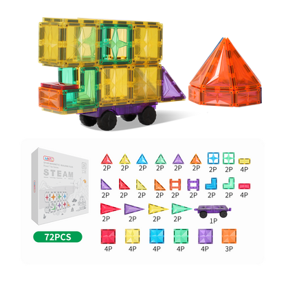 MNTL 磁力片-72片裝自駕游