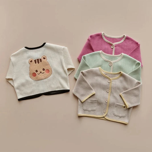 25F/W DTD萌萌大圓臉華夫格開襟衫