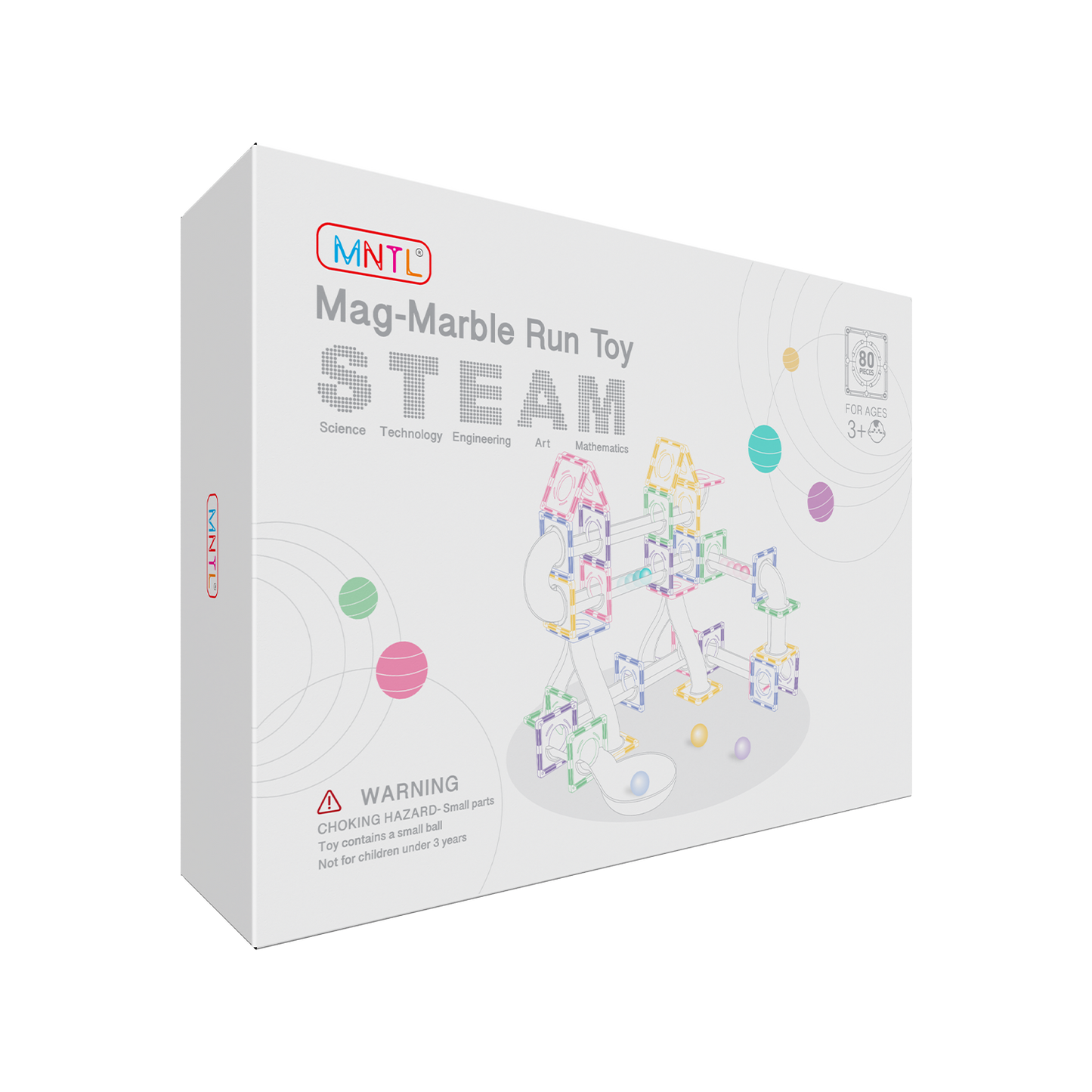 MNTL 磁力片-80片裝磁性管道玩具