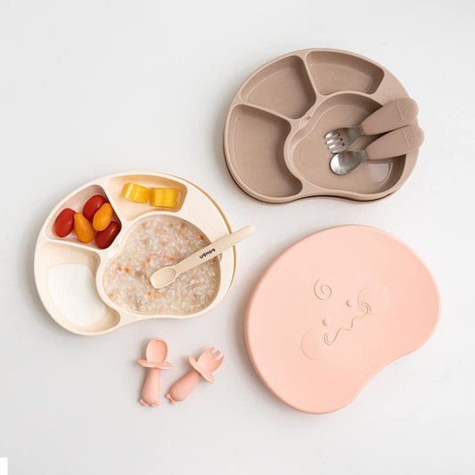 Ubmom 矽膠吸附有蓋餐盤