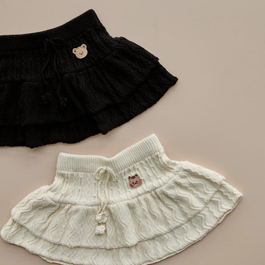 24FW DTD暖暖校園風系列-毛線蛋糕短裙