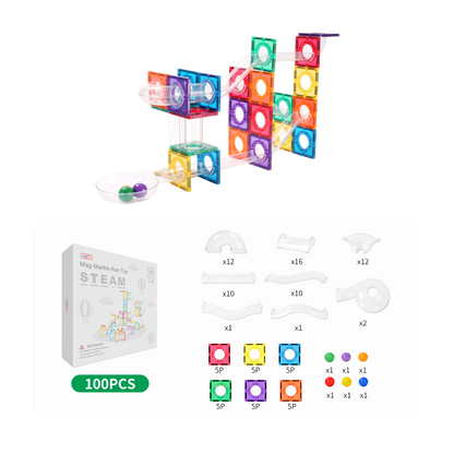 MNTL 磁力片-100片裝磁性管道玩具