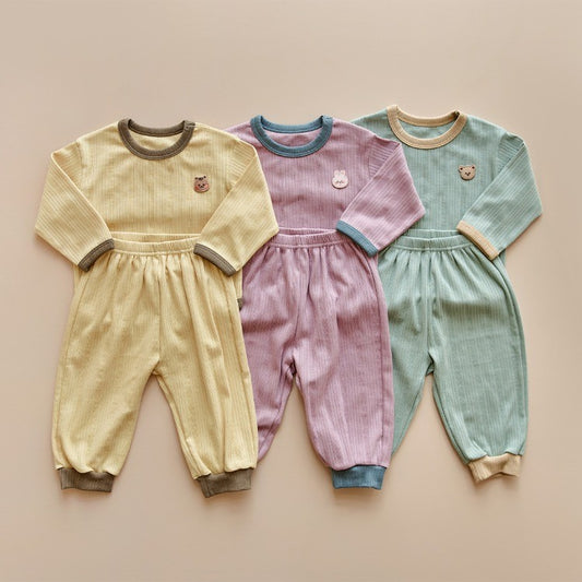 25F/W SUPIMA比馬棉羅紋系列-撞色居家上下套裝