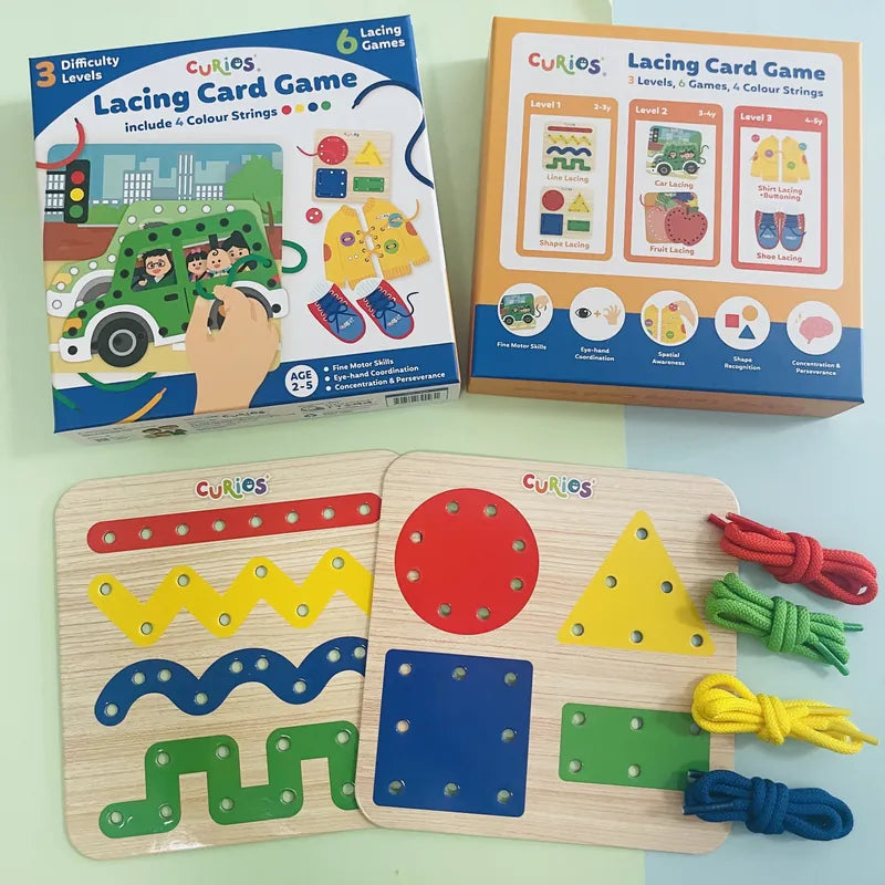 Curios Lacing Card Game 穿線板