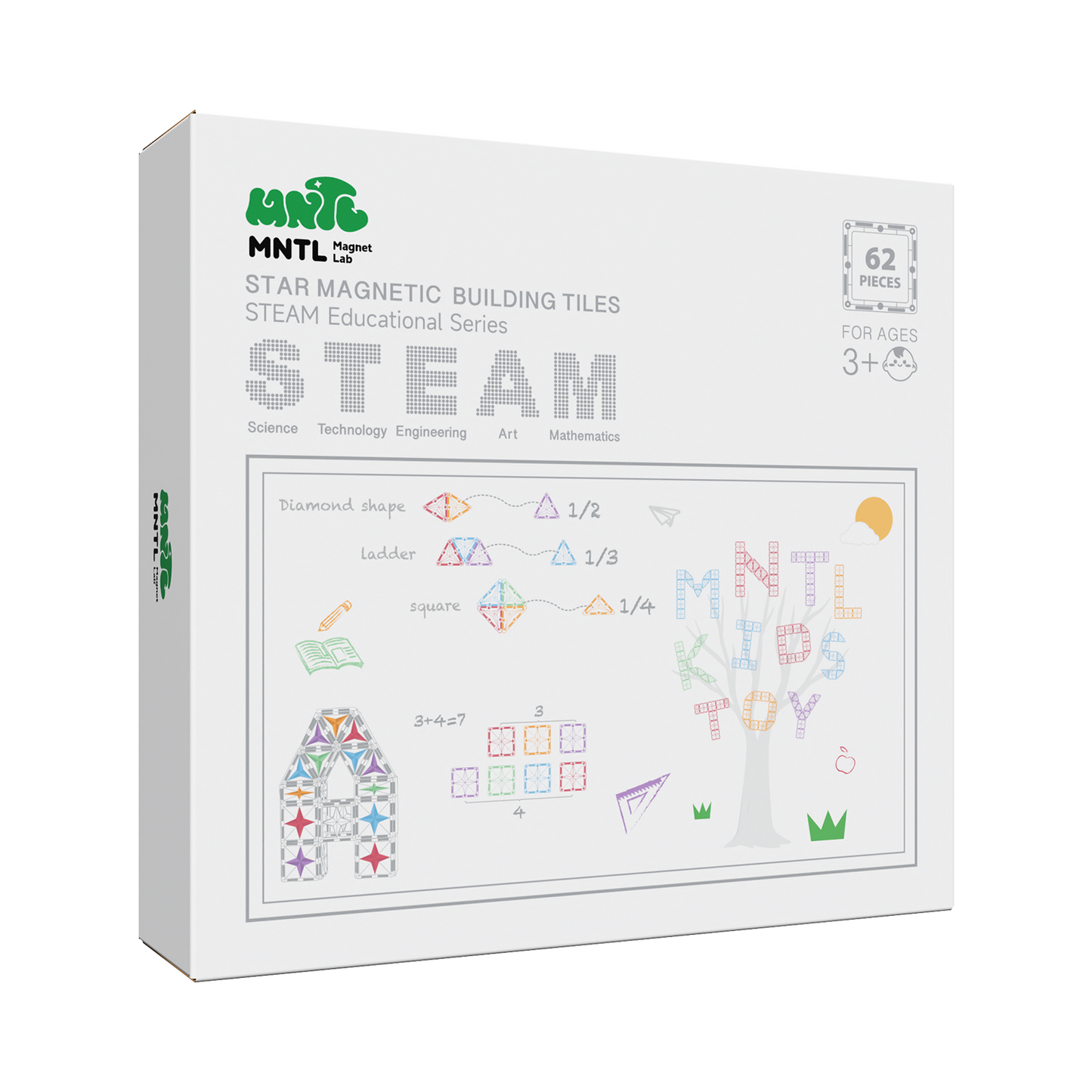 MNTL 磁力片-62片裝基礎教具