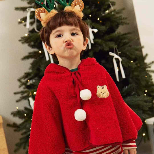 DTD迎新限定版本 DOT圓圓喜氣迎新大紅暖冬披風