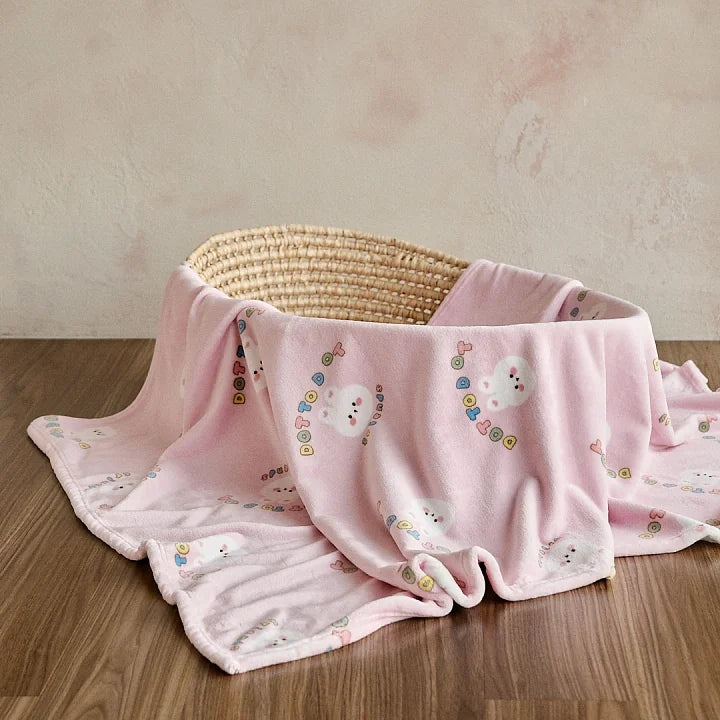 25F/W DTD彩字軟萌物語系列-極細觸感毛絨毯