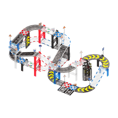MNTL 磁力片-101片裝磁性小車軌道套装 (印刷版)