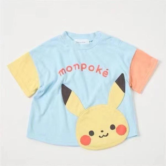 Monpoke 比卡超拼色Tee