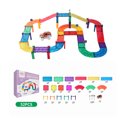 MNTL 磁力片-52片裝磁性軌道車玩具