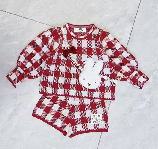 廠單現貨- Miffy紅色格仔拜年套裝