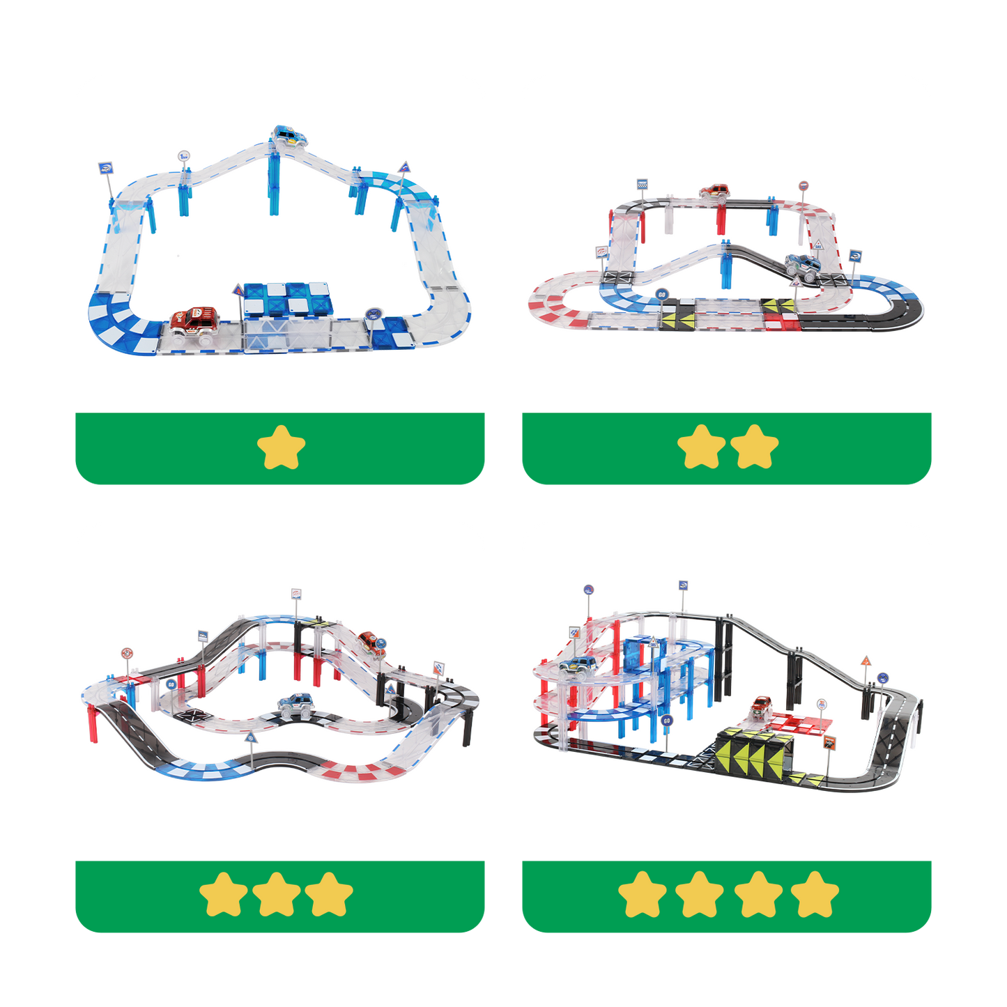 MNTL 磁力片-72片裝軌道小車(軌道小車主題)