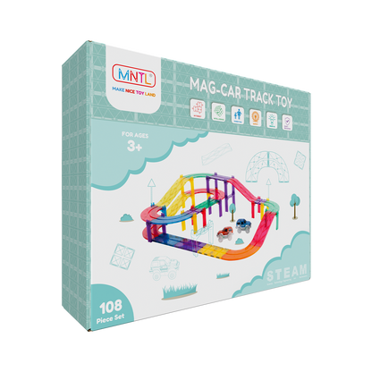 MNTL 磁力片-108片裝磁性軌道車玩具