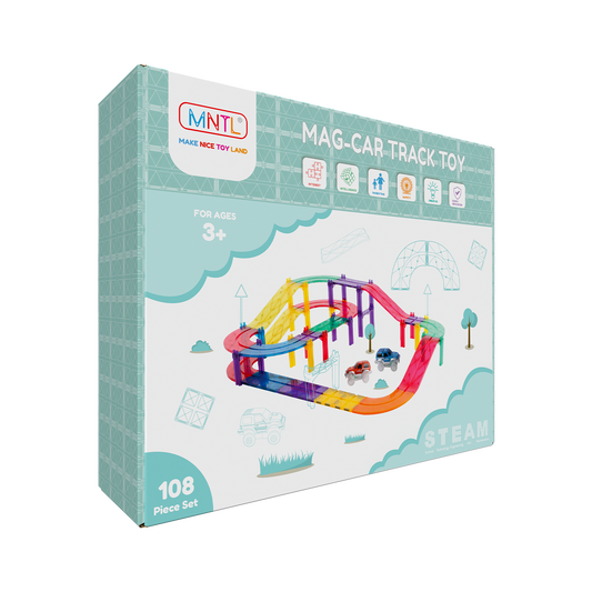 MNTL 磁力片-108片裝磁性軌道車玩具