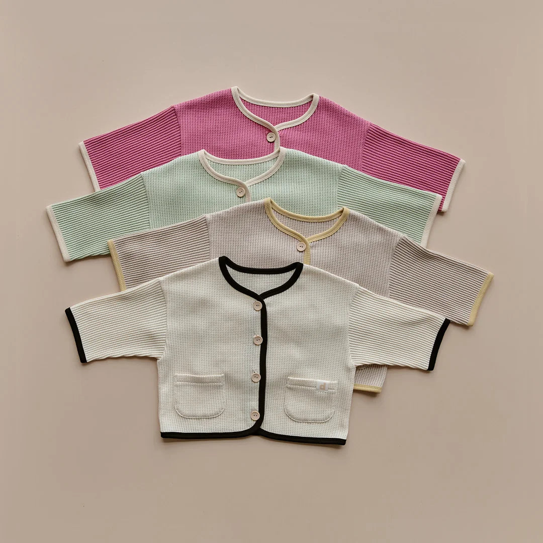 25F/W DTD萌萌大圓臉華夫格開襟衫