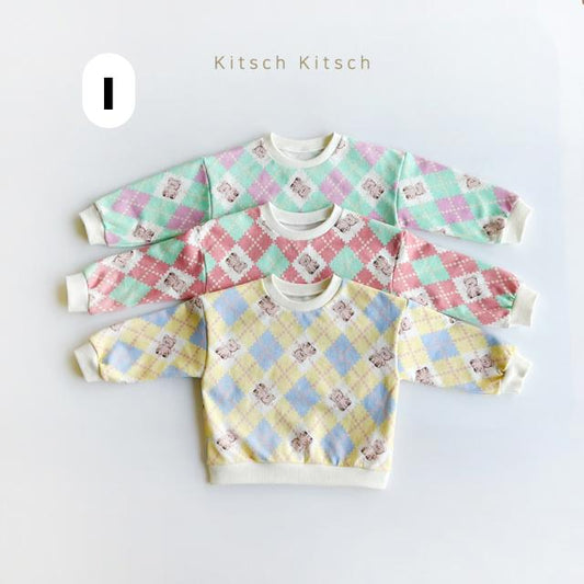 Kitsch Kitsch 菱格上下套居家服