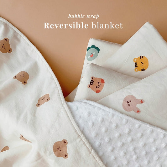 DTD圓圓臉泡泡遊戲系列-微纖維絨毛薄毯