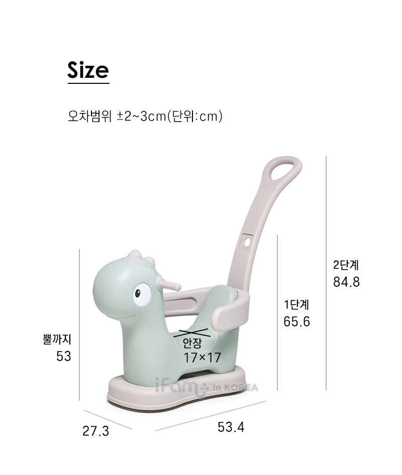 ifam 2 in 1 Dinosaur Spring Car + Twisted Learning Driving Combination