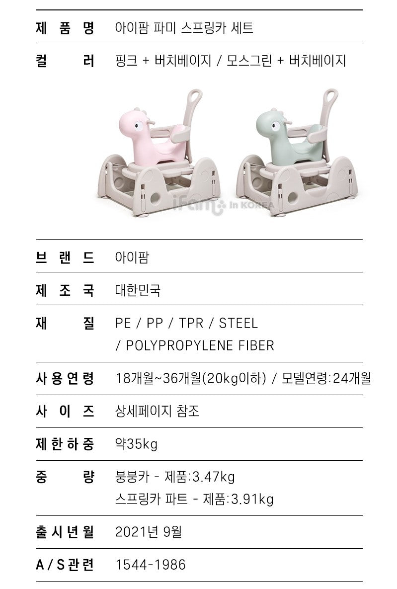 ifam 2 in 1 Dinosaur Spring Car + Twisted Learning Driving Combination